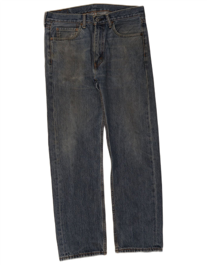Levi's Herren 505 Straight Jeans W33 L30 Blaue Baumwolle