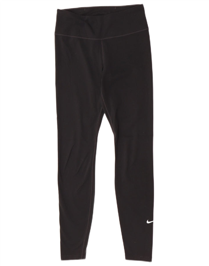 Nike Damen Dri Fit Leggings UK 8 Small Schwarz Polyester Sport