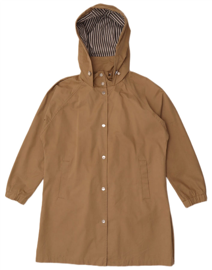 Zara Damen-Regenmantel mit Kapuze, übergroß, Gr. 10, Größe S, Beige