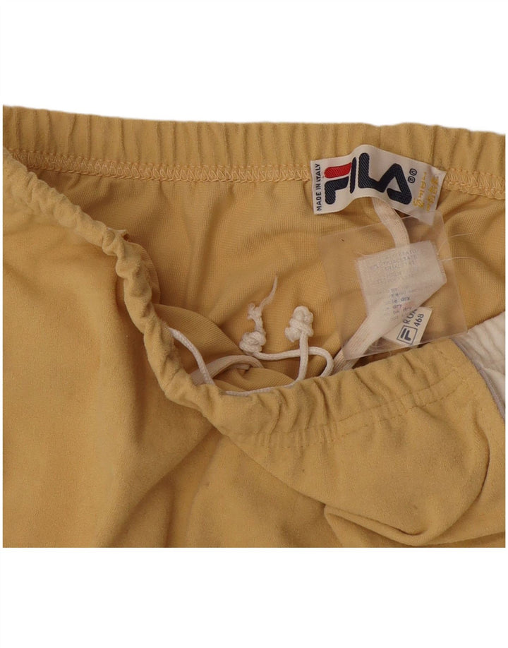 Fila Damen-Trainingshose IT 44 Mittelgelbes Farbblock-Triacetat