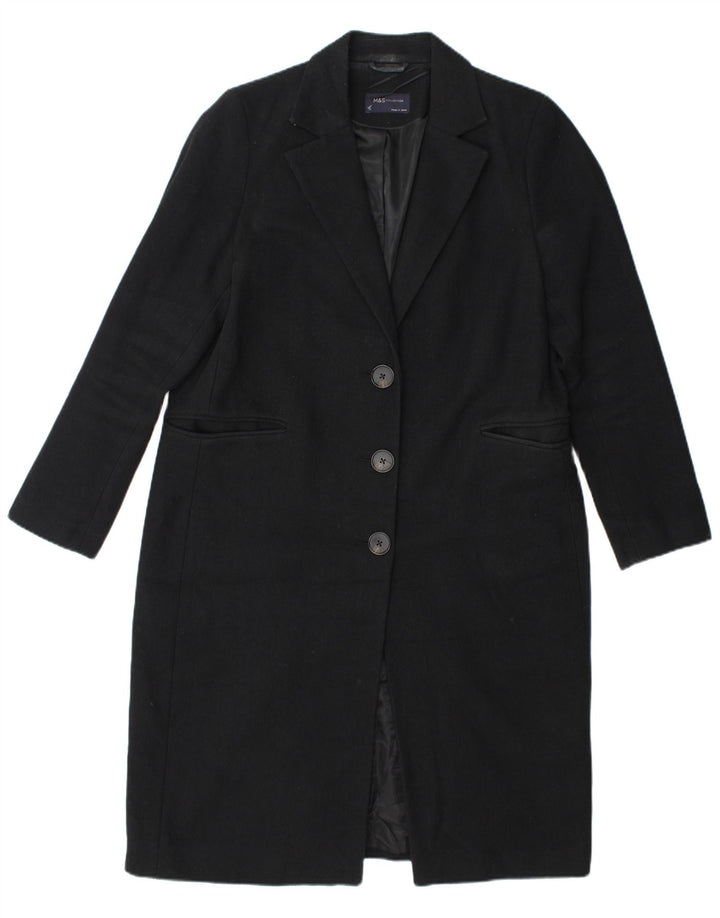 Marks & Spencer Damenmantel UK 14 Large Schwarz Polyester