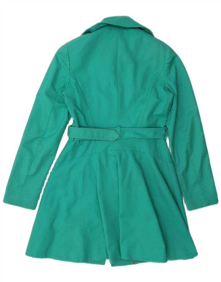 Ted Baker Damen-Trenchcoat, Größe 2, klein, grüne Baumwolle