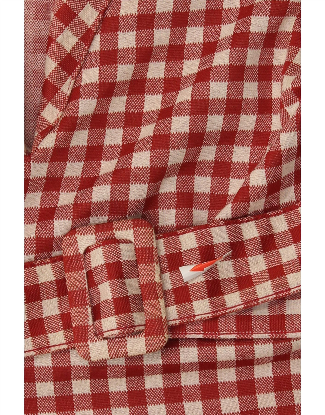 Zara Damen-A-Linien-Kleid, Größe S, Rot, Gingham-Polyester, Größe 36
