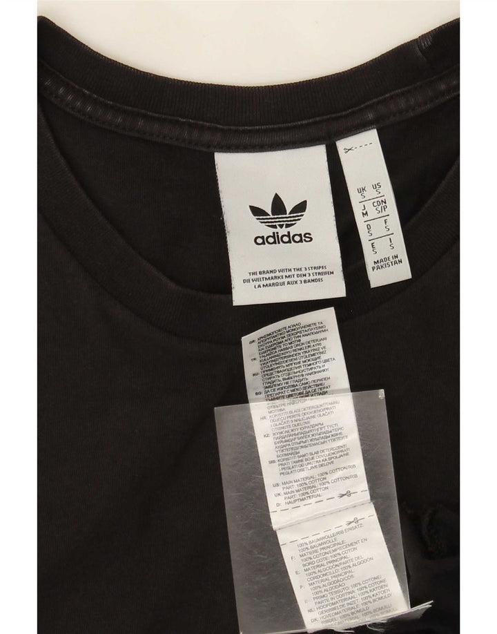 Adidas Herren T-Shirt Top Small Schwarz Baumwolle