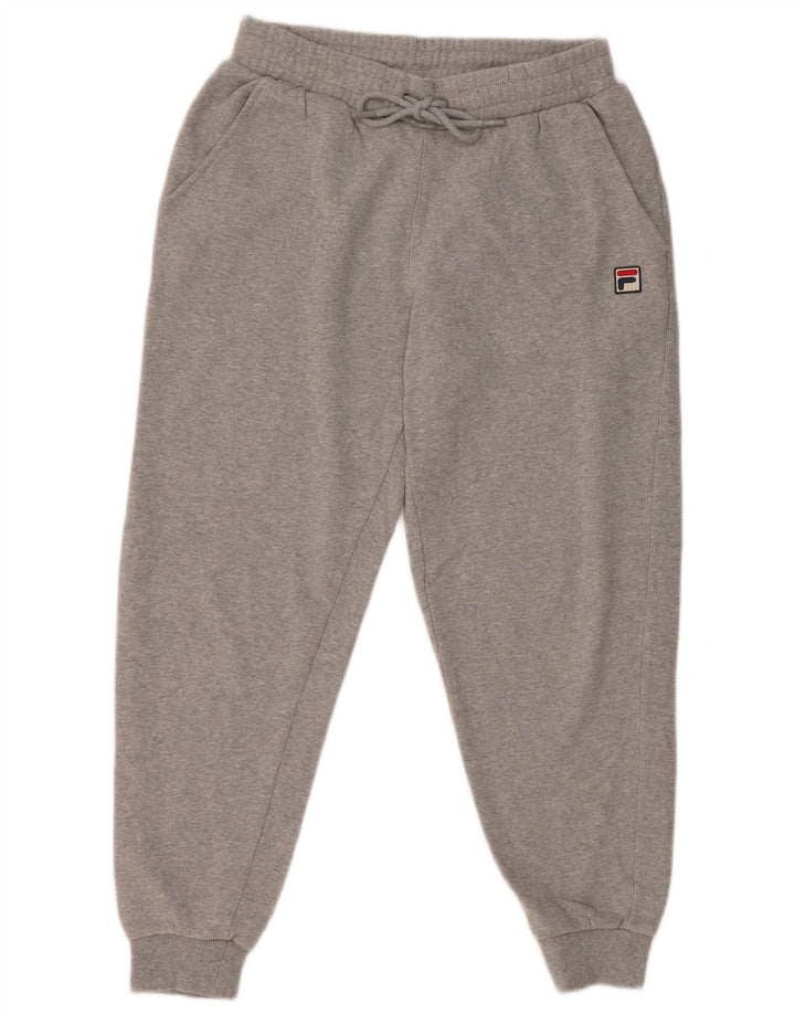 FILA Herren-Trainingshose, Jogginghose, Größe S, graue Baumwolle