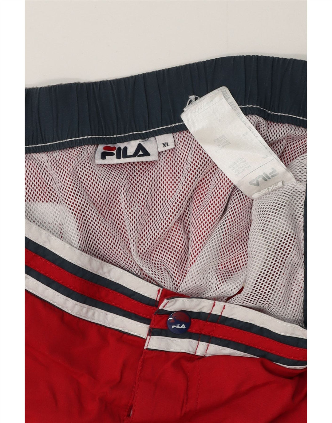 FILA Damen Badeshorts mit Grafik, UK 18, XL, Rot, Polyester