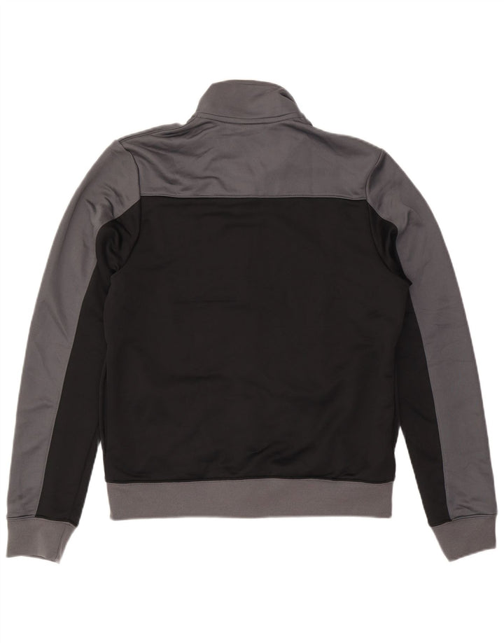 Nike Herren-Trainingsanzug-Top-Jacke aus mittelschwarzem Colourblock-Polyester