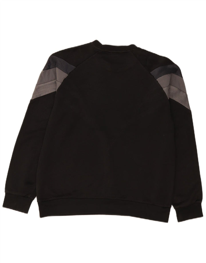 Adidas Herren Grafik-Sweatshirt-Pullover, großes, schwarzes Farbblock-Polyester