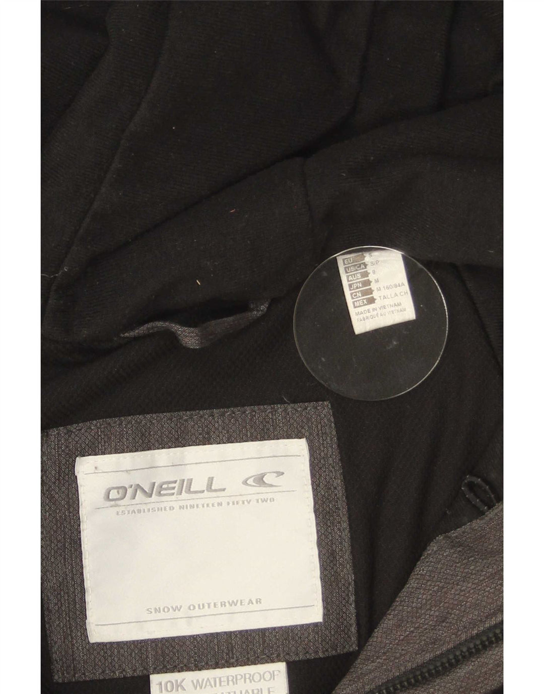 O'Neill Herren-Windbreakerjacke mit Kapuze, UK 10, Größe S, grau, Polyester