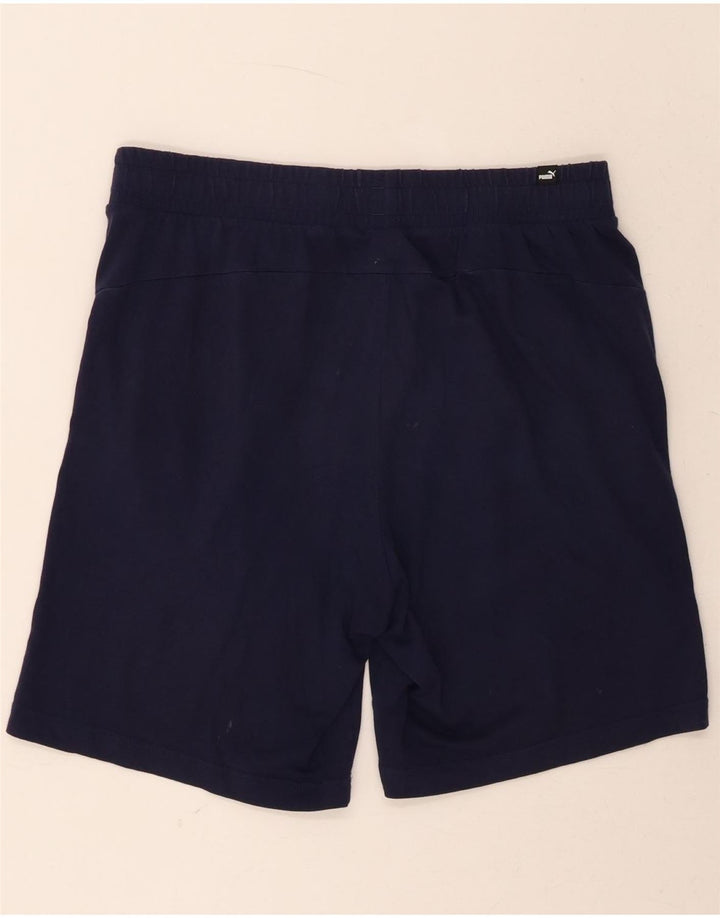 PUMA Mens Sport Shorts Large Navy Blue Cotton Vintage Puma and Second-Hand Puma from Messina Hembry 