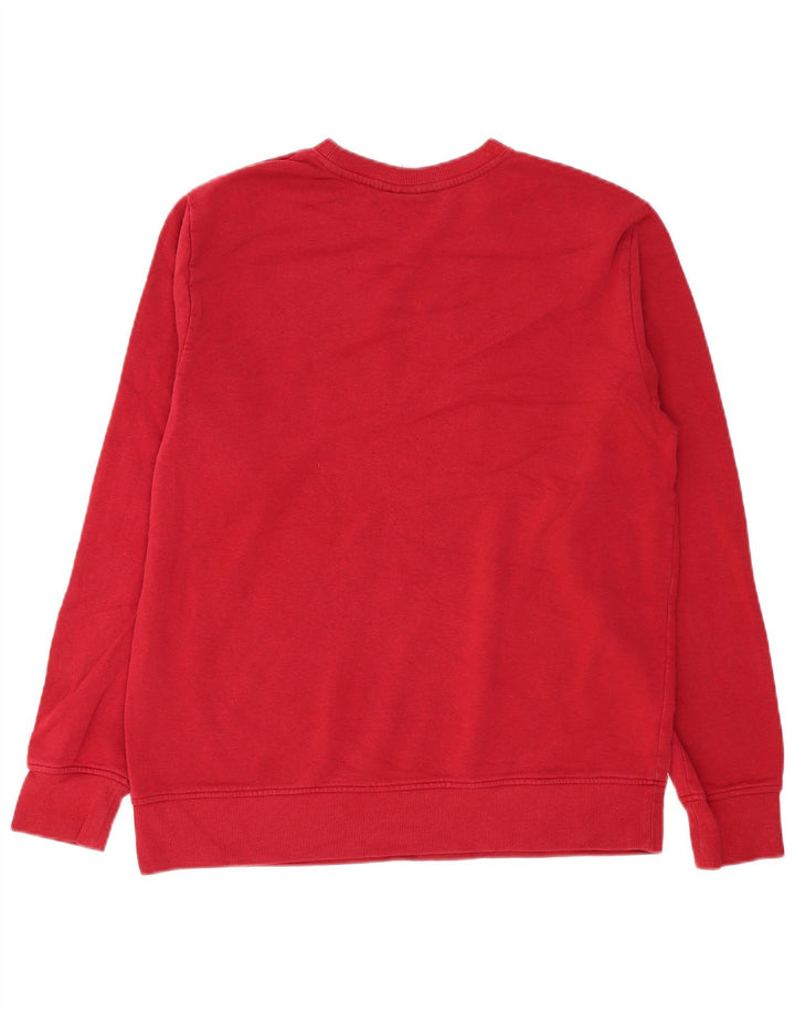 Reebok Herren Grafik-Sweatshirt-Pullover, groß, Burgunderrot, Baumwolle