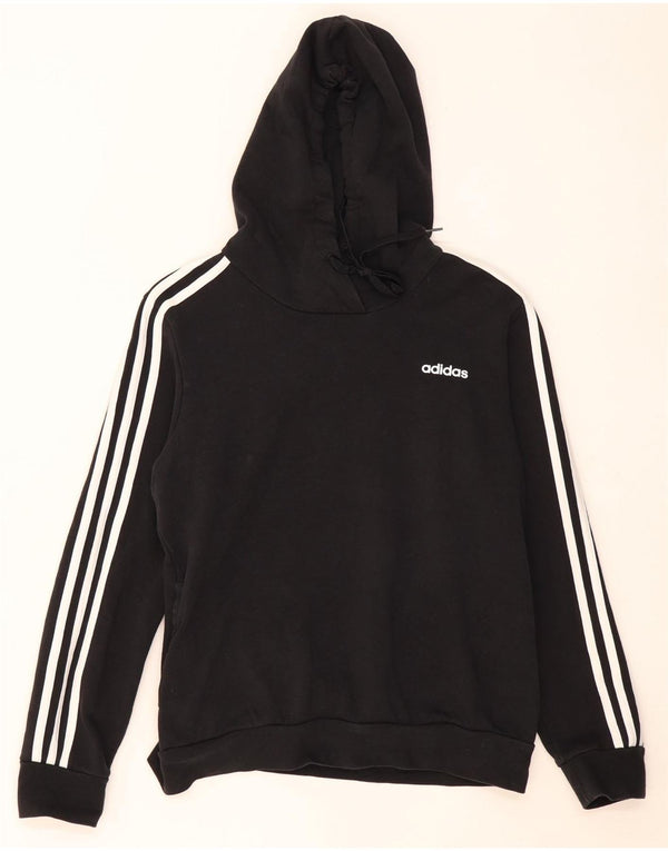 Adidas Damen Kapuzenpullover UK 16/18 Große schwarze Baumwolle