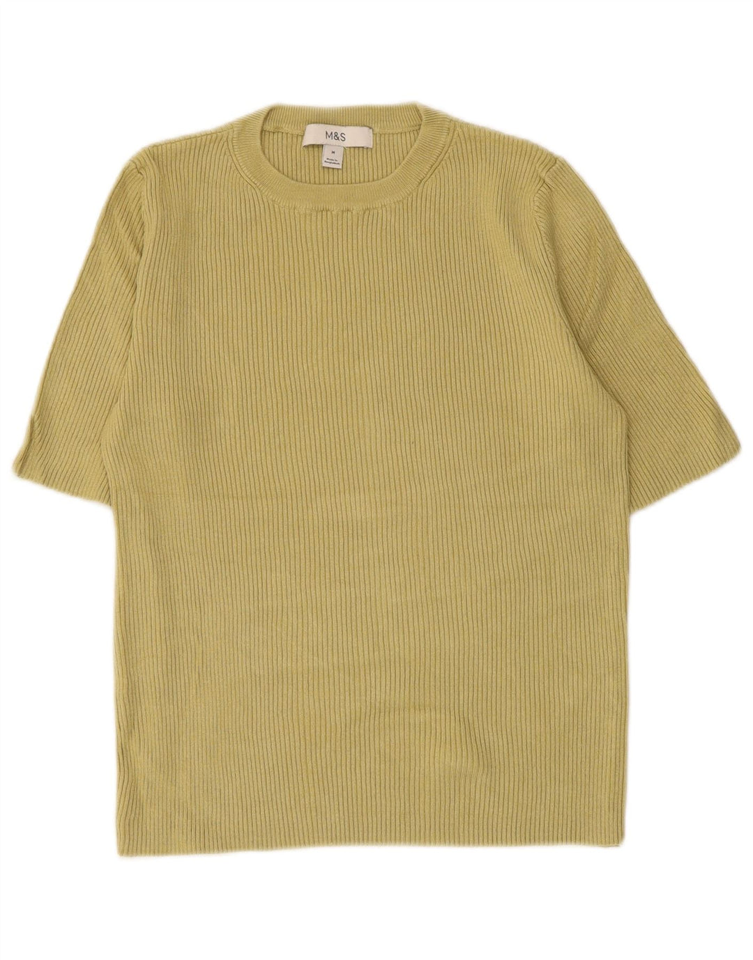 Marks & Spencer Damen T-Shirt Top UK 12 Mittelgrüne Viskose