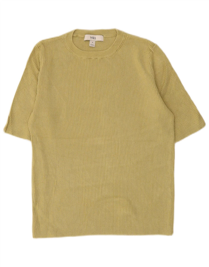 Marks & Spencer Damen T-Shirt Top UK 12 Mittelgrüne Viskose