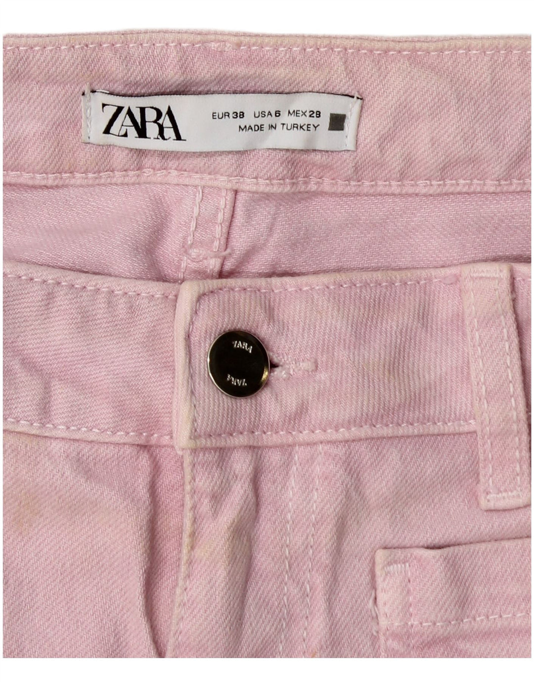 Zara Damen Bootcut Freizeithose EU 38 Small W28 L26 Pink