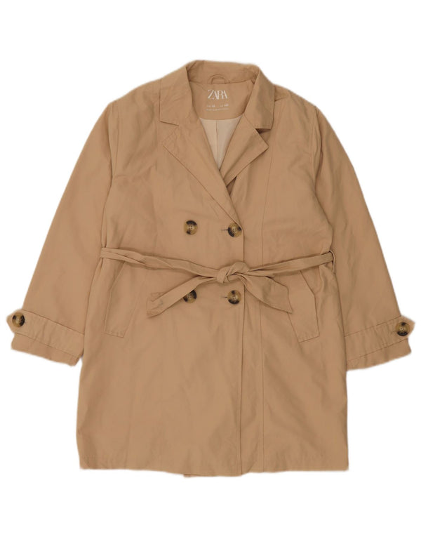Zara Mädchen-Trenchcoat, 9–10 Jahre, beige Baumwolle