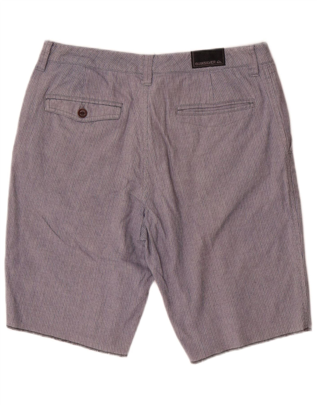 Quiksilver Herren-Chinoshorts W32 Mittelblaue Nadelstreifen-Baumwolle
