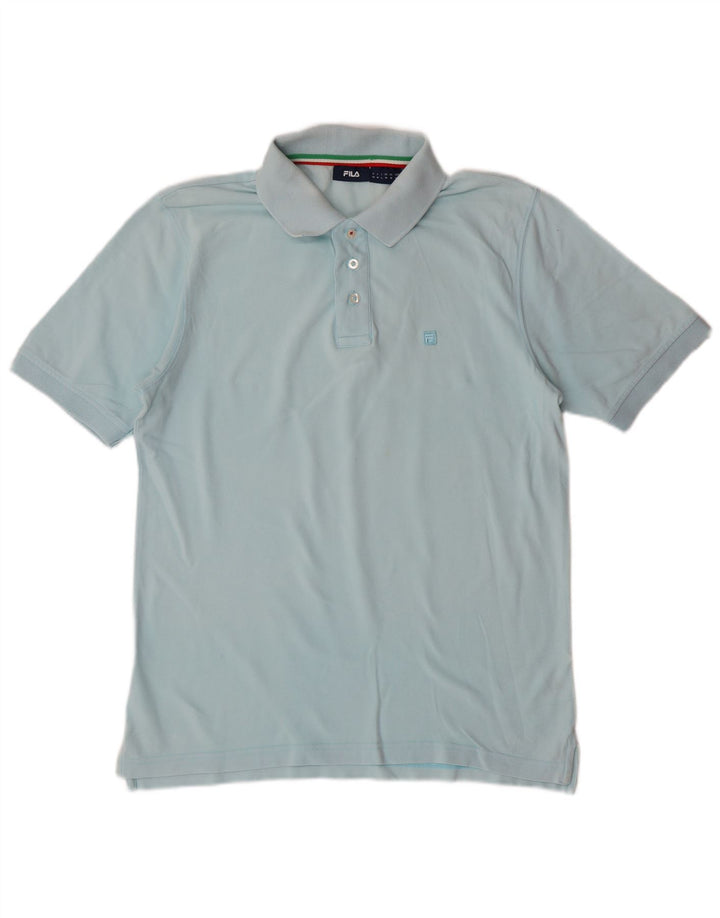 Fila Herren-Poloshirt aus mittelblauer Baumwolle