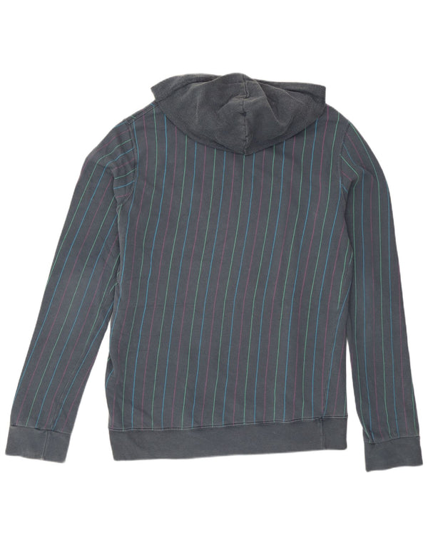 Converse Mens Graphic Hoodie Jumper XL Grey Striped Cotton