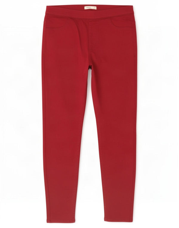 Marks & Spencer Damen Jegging-Jeans UK 12 Medium W30 L26 Rote Baumwolle