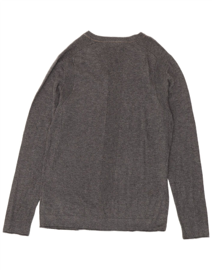 Calvin Klein Jeans Herren-Pullover mit V-Ausschnitt, großes graues Nylon