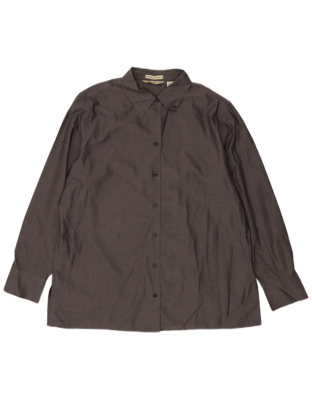 EDDIE BAUER Damen Hemd UK 18 XL Grau Baumwolle