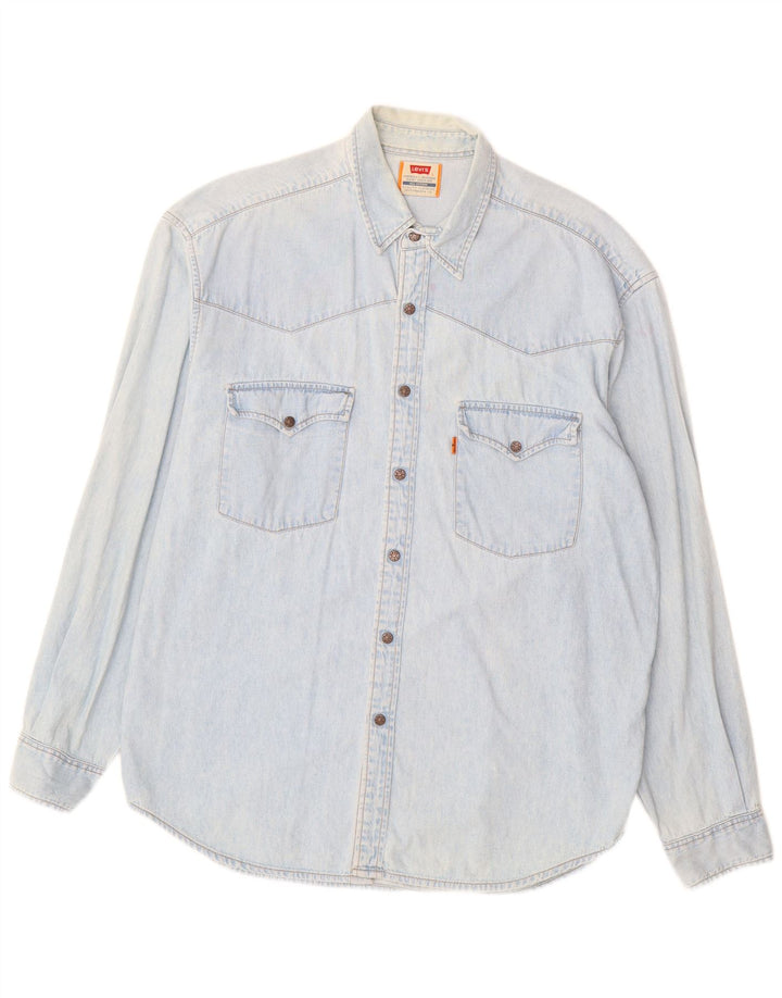 Levi's Herren-Jeanshemd, große blaue Baumwolle