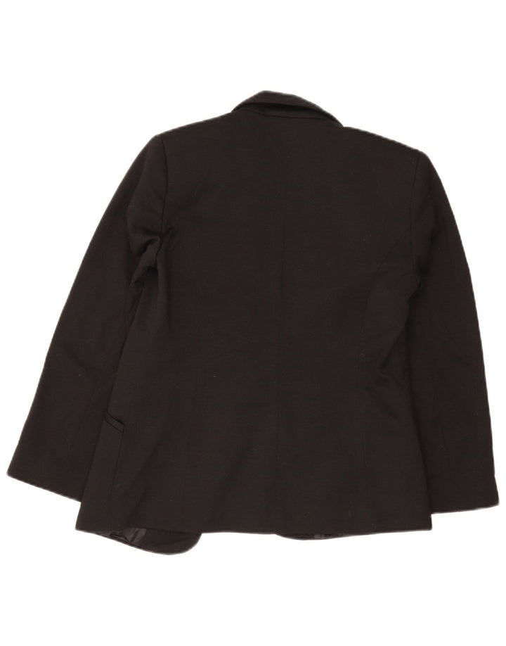 Oasis Womens Open Blazer Jacke UK 8 Small Schwarz Polyester