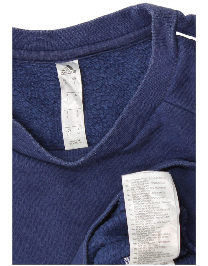 ADIDAS Herren Sweatshirt Pullover Small Marineblau Baumwolle
