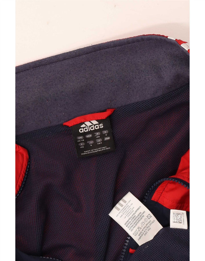 Adidas Herren Trainingsanzug Top Jacke UK 46/48 XL Rot Colourblock Polyester