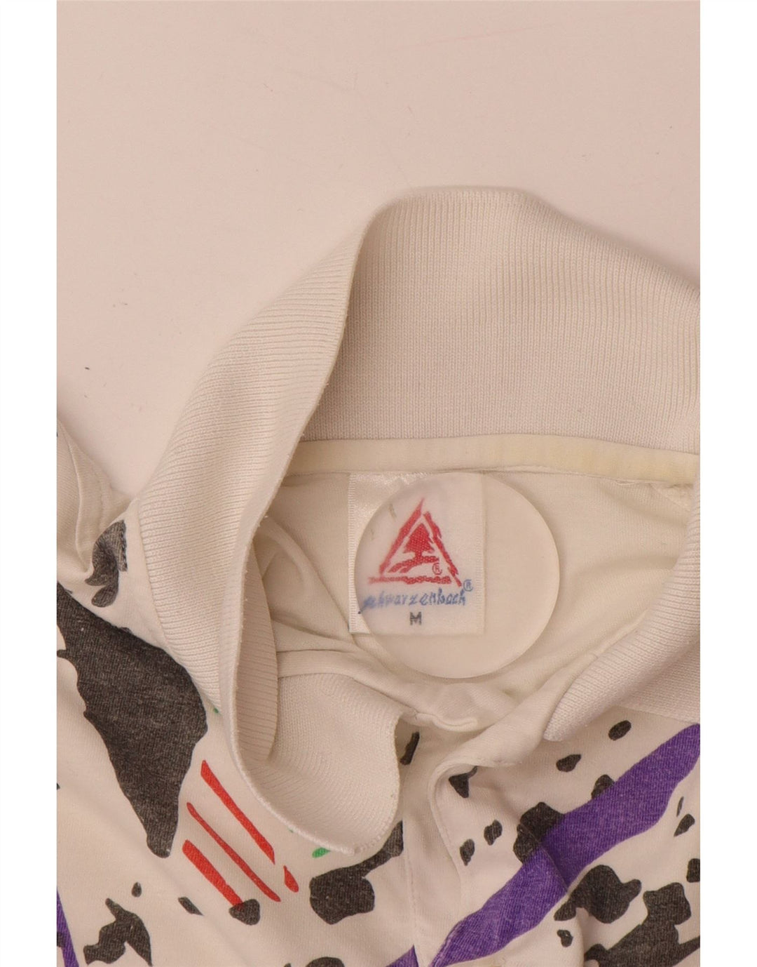 VINTAGE Poloshirt für Jungen, 15–16 Jahre, mittelweiße Camouflage-Baumwolle