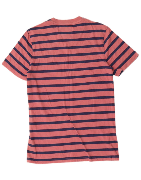 Crew Clothing Herren-T-Shirt aus Baumwolle, klein, rosa, gestreift