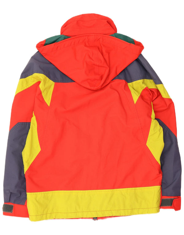 Bailo Herren-Skijacke mit Kapuze, gepolstert, Größe 42, XS, Rot, Farbblock-Sport