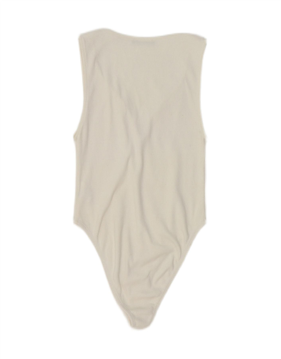ZARA Womens Sleeveless Bodysuit UK 12 Medium White Polyester Vintage Zara and Second-Hand Zara from Messina Hembry 