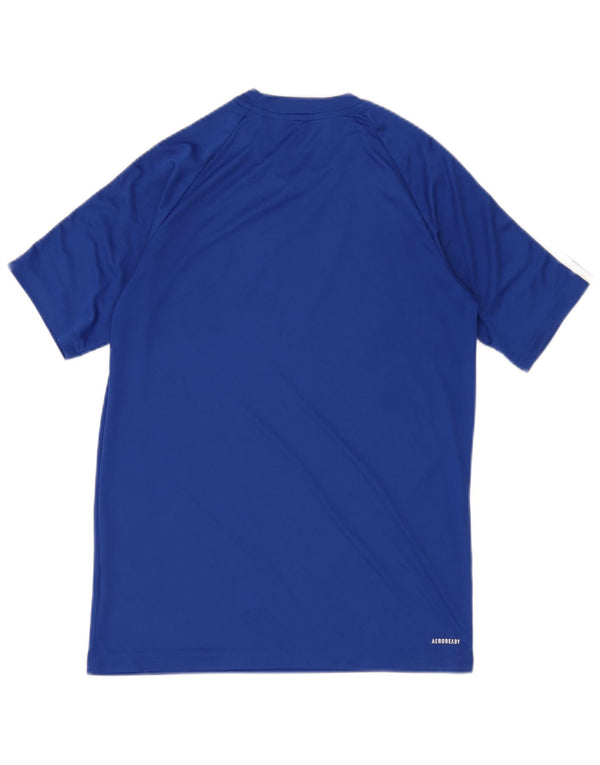 Adidas Jungen Aeroready T-Shirt Top 15-16 Jahre Blaues Polyester