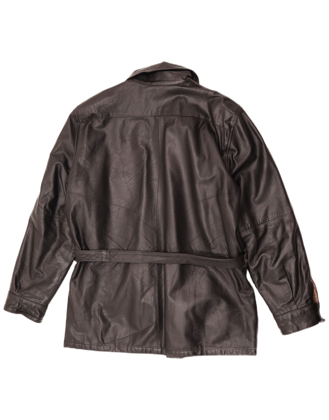 Vintage Herren Lederjacke IT 52 XL Schwarzes Leder