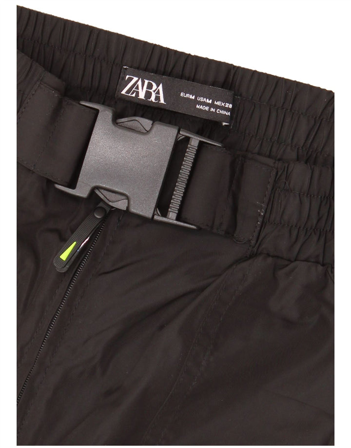 Zara Damen-Jogginghose, Cargohose, Größe M, W28, L27, Schwarz