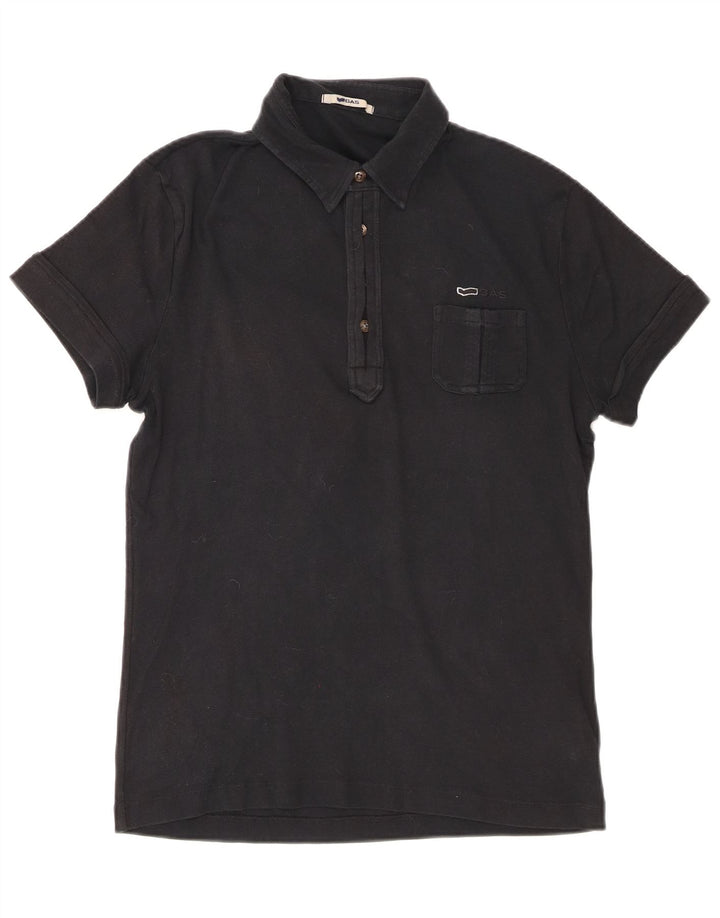 Gas Damen Poloshirt UK 12 Mittelschwarze Baumwolle