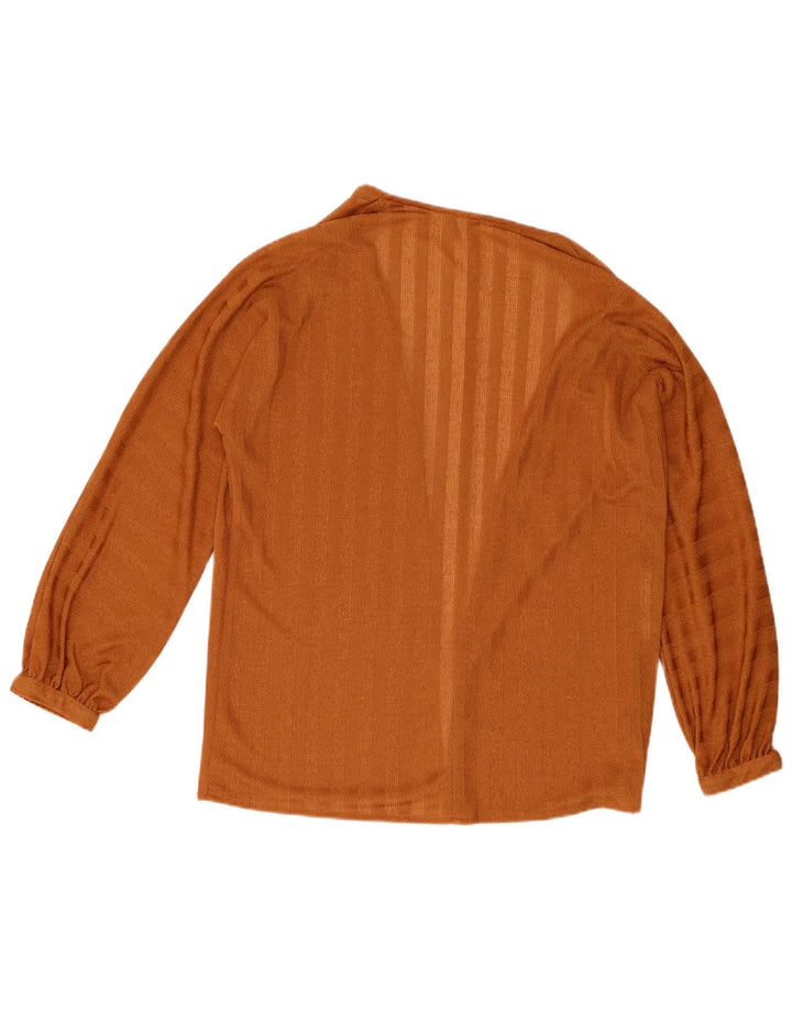 Tris Damen-Strickjacke in Übergröße, Gr. 10, klein, braun gestreift