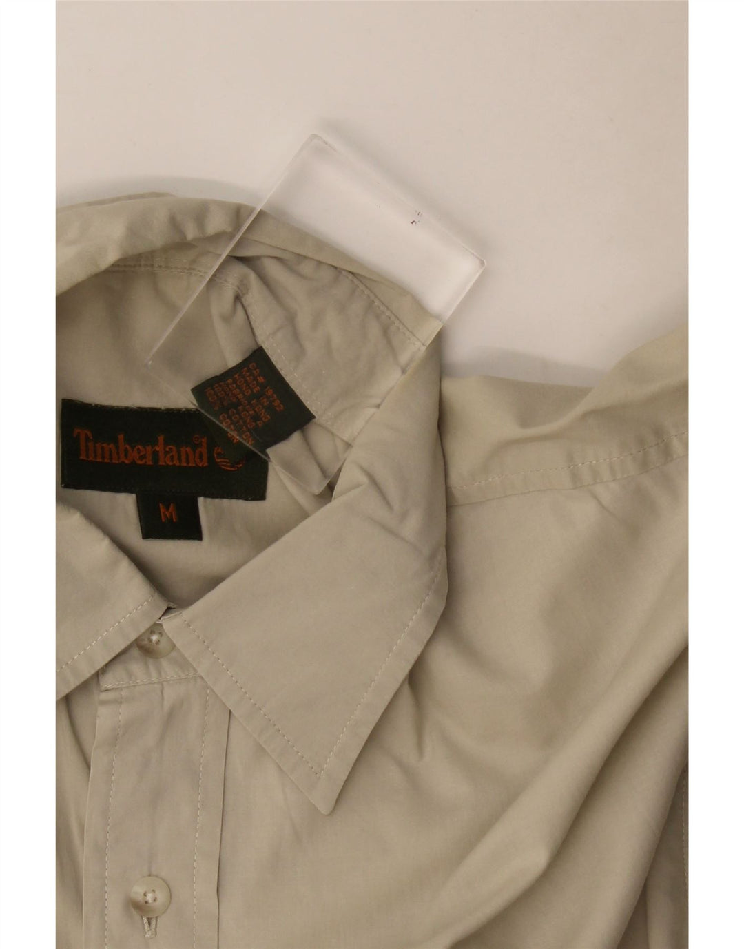 Timberland Herren Kurzarm-Hemd mit lockerer Passform, mittlere Khaki-Baumwolle