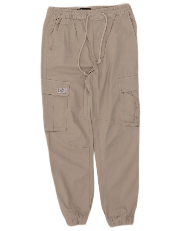 Zara Herren-Jogger-Cargohose, Größe S, W30, L26, Beige