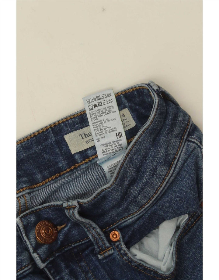 Marks & Spencer Damen Eva Bootcut Jeans UK 8 Small W24 L29 Marineblau