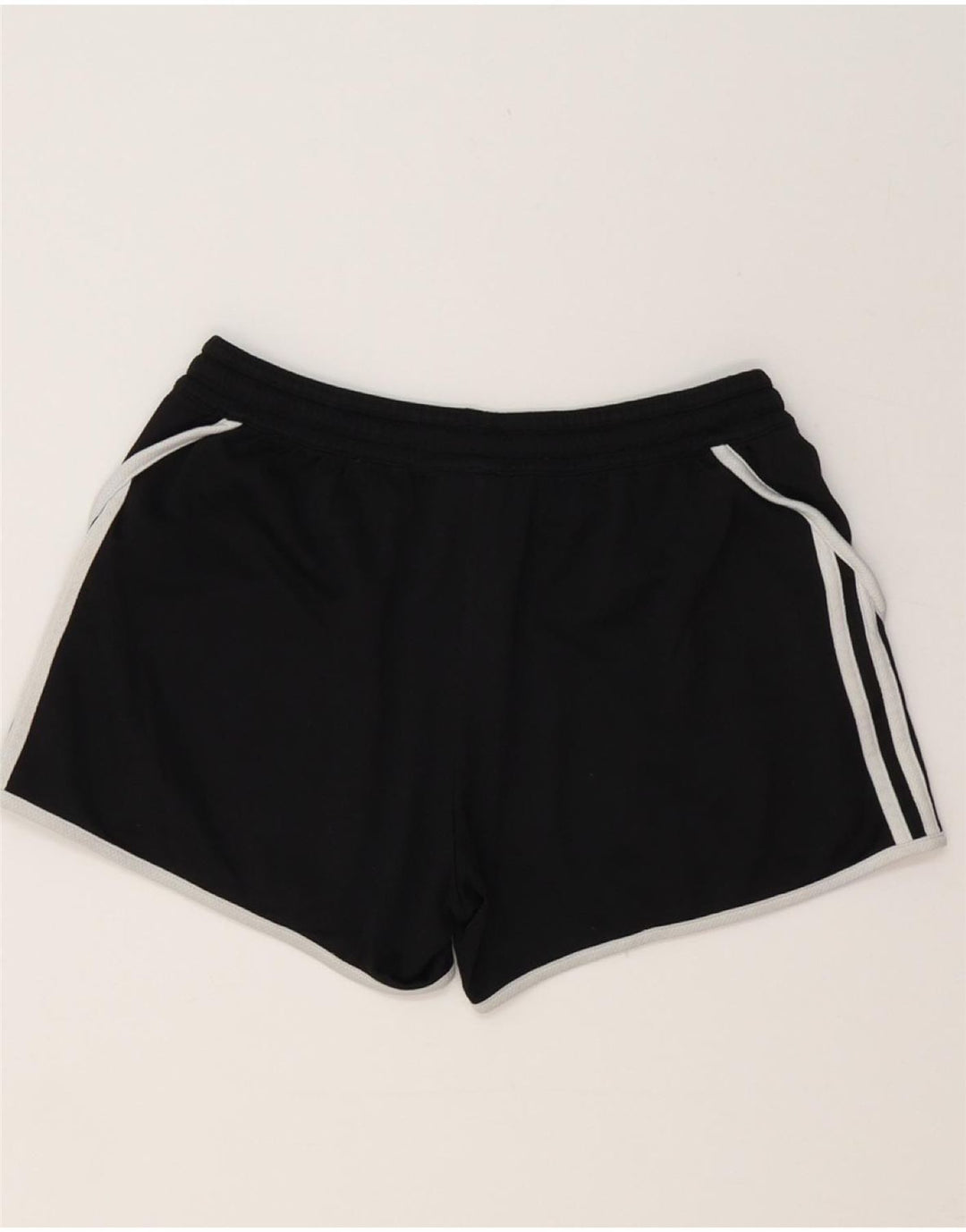 ADIDAS Damen Sportshorts UK 10 Small Schwarz Polyester