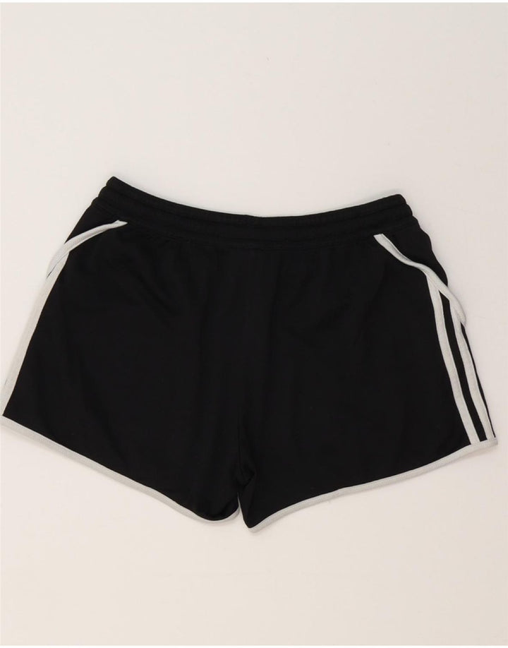 ADIDAS Damen Sportshorts UK 10 Small Schwarz Polyester