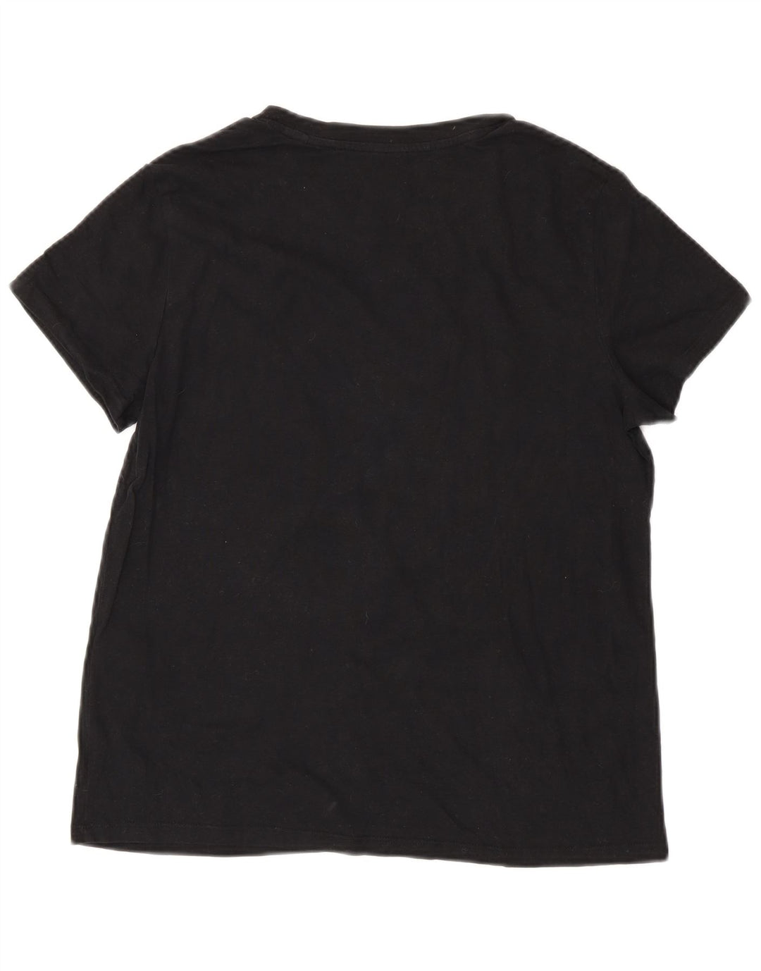 LEVI'S Damen T-Shirt Top UK 12 Mittelschwarze Baumwolle