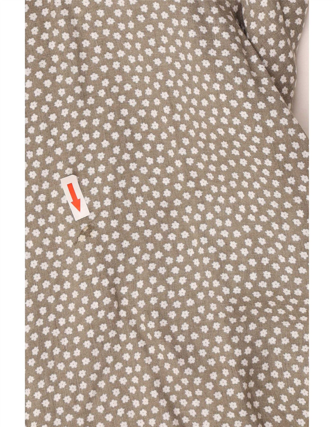 Massimo Dutti Herrenhemd XL Grau geblümtes Leinen