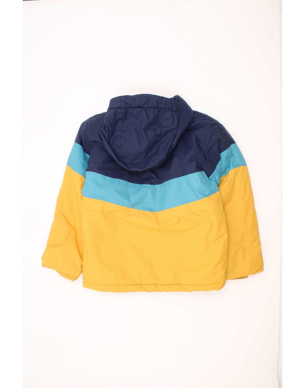 Columbia Jungen-Jacke mit Kapuze, 7–8 Jahre, klein, gelbes Colourblock-Nylon