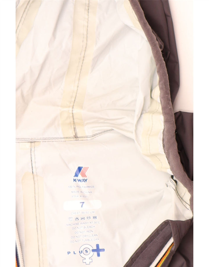 K-WAY Jungen-Regenjacke mit Kapuze, 6–7 Jahre, graues Polyamid