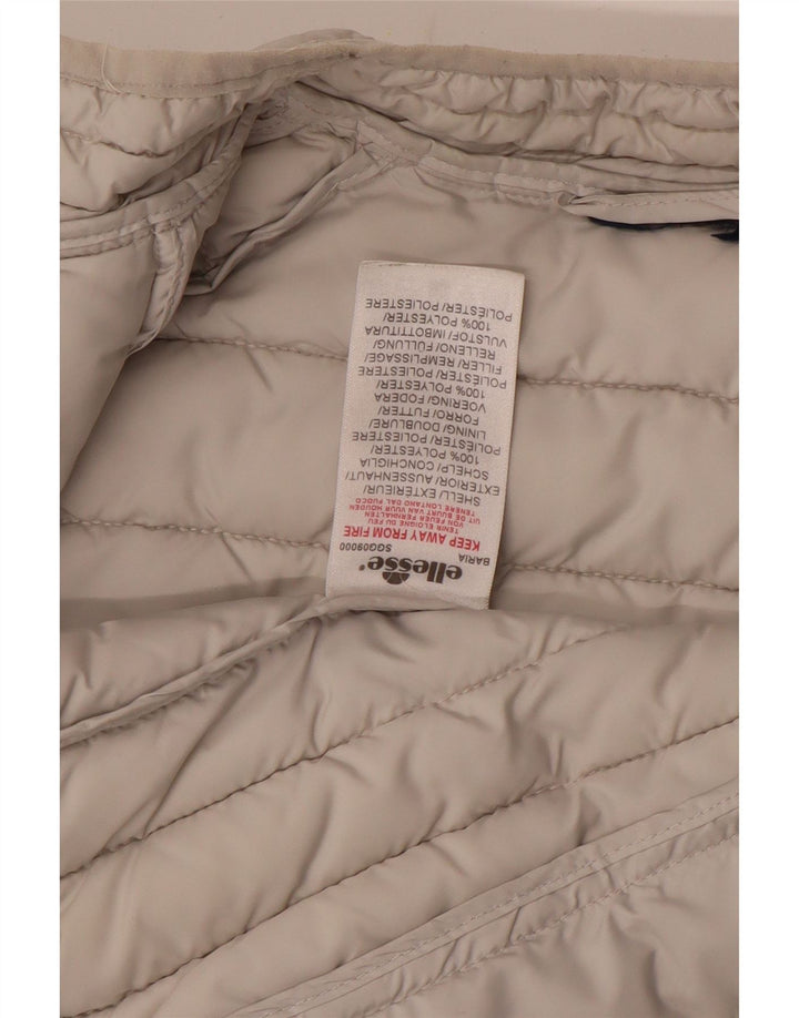 ELLESSE Damen Wattierte Weste UK 14 Mittelweißes Polyester