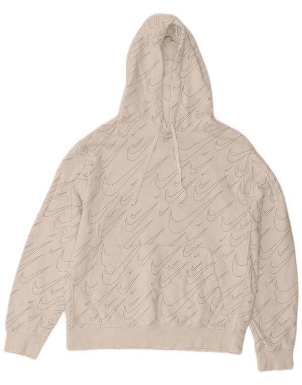 Nike Herren-Kapuzenpullover mit Grafik, Medium, cremefarbene Baumwolle